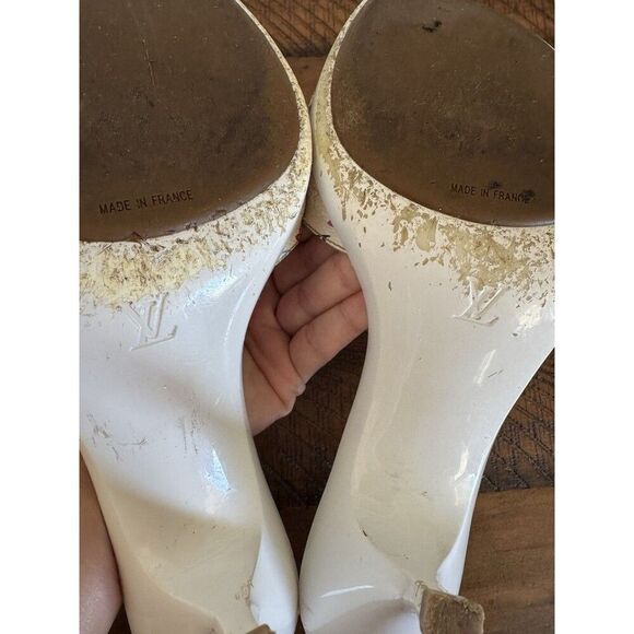 Louis Vuitton Y2K Murakami White Multicolor LV Buckle Mule Sandals Heels EU 40 - Picture 15 of 15